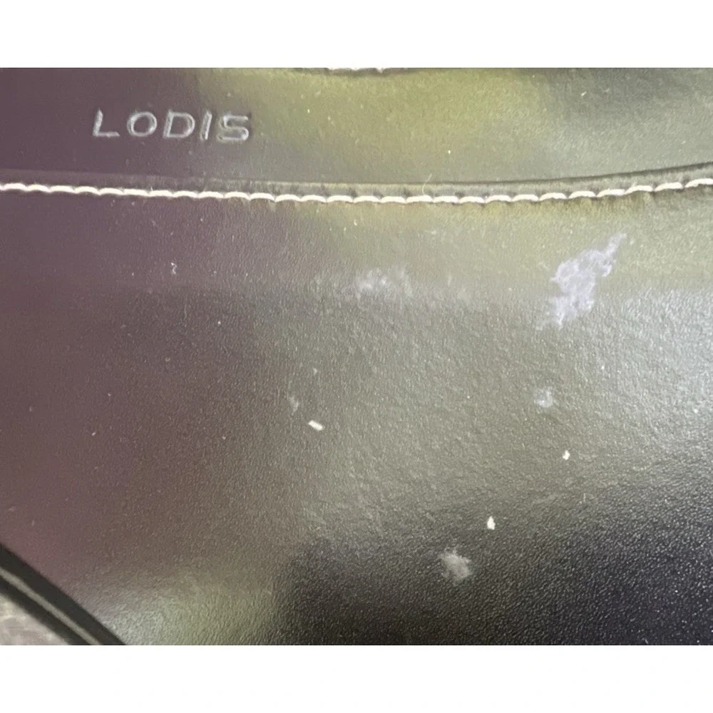 Lodis Leather Black Laptop Business Bag W/organizational Pocket 13H X 14.5L X 4D